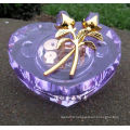 Heart Shaped Crystal Music Box for Christmas Gift